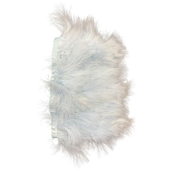 Poster Girl Trophy Sheer Lace Jumpsuit Thong Feather Cuffs Set Sexy Blue Size L - Picture 3 of 6